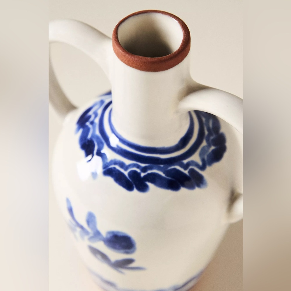 Anthropologie THE MEDITERRANEAN DISH TERRACOTTA OIL CRUET Style No.97570774 Blue - Picture 3 of 3